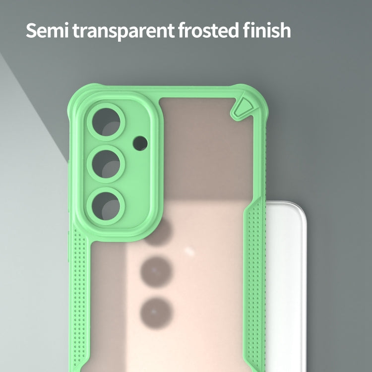 For Samsung Galaxy S25+ 5G Armor Glaze PC Hybrid TPU Phone Case(Green)