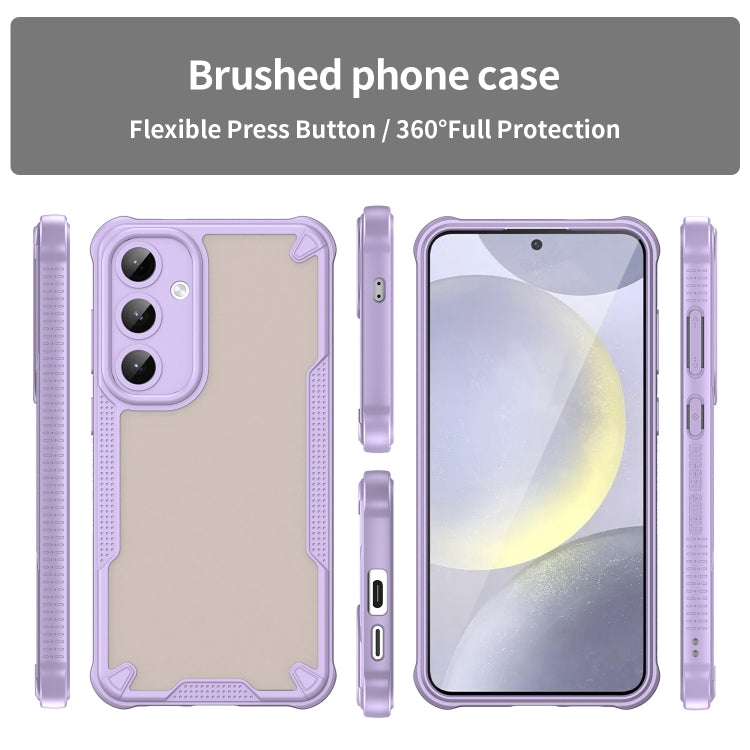 For Samsung Galaxy S25+ 5G Armor Glaze PC Hybrid TPU Phone Case(Purple)