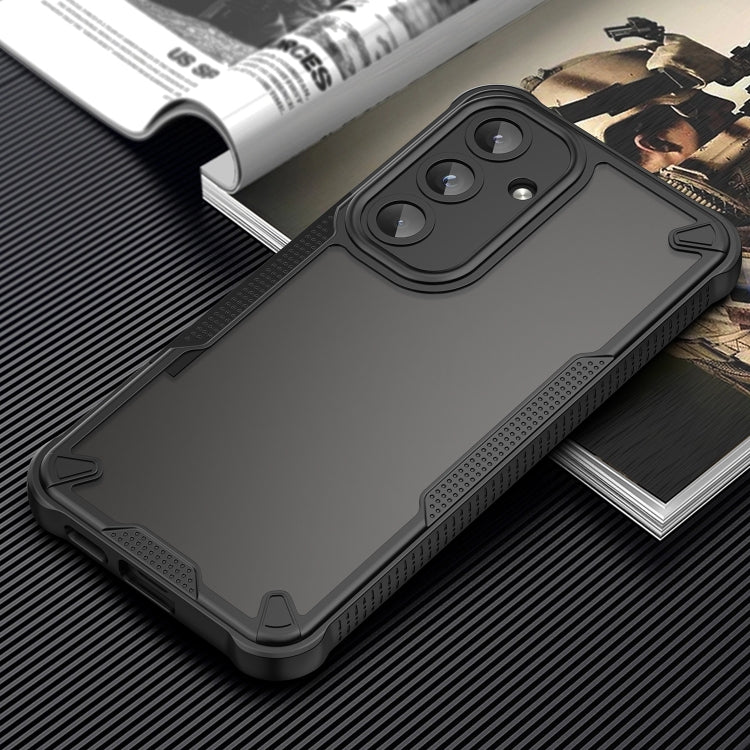 For Samsung Galaxy S25 5G Armor Glaze PC Hybrid TPU Phone Case(Black)