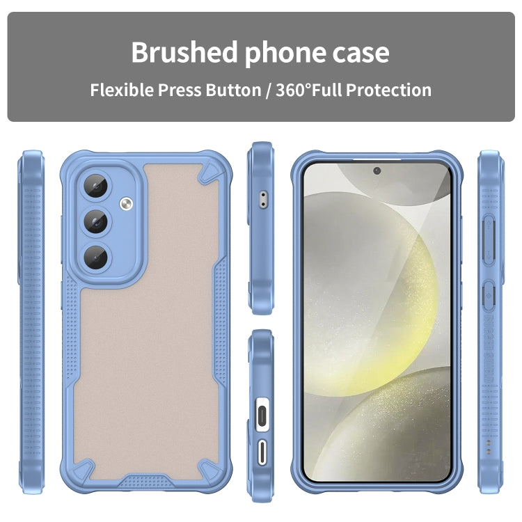 For Samsung Galaxy S25 5G Armor Glaze PC Hybrid TPU Phone Case(Blue)