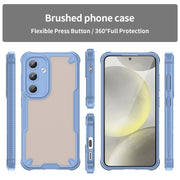 For Samsung Galaxy S25 5G Armor Glaze PC Hybrid TPU Phone Case(Blue)