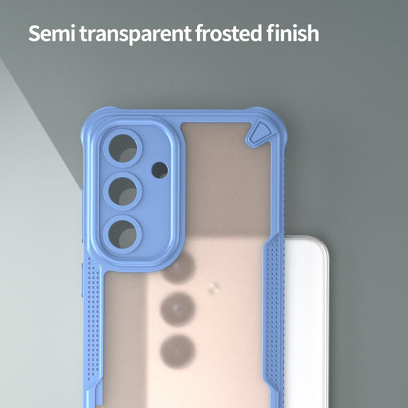 For Samsung Galaxy S25 5G Armor Glaze PC Hybrid TPU Phone Case(Blue)