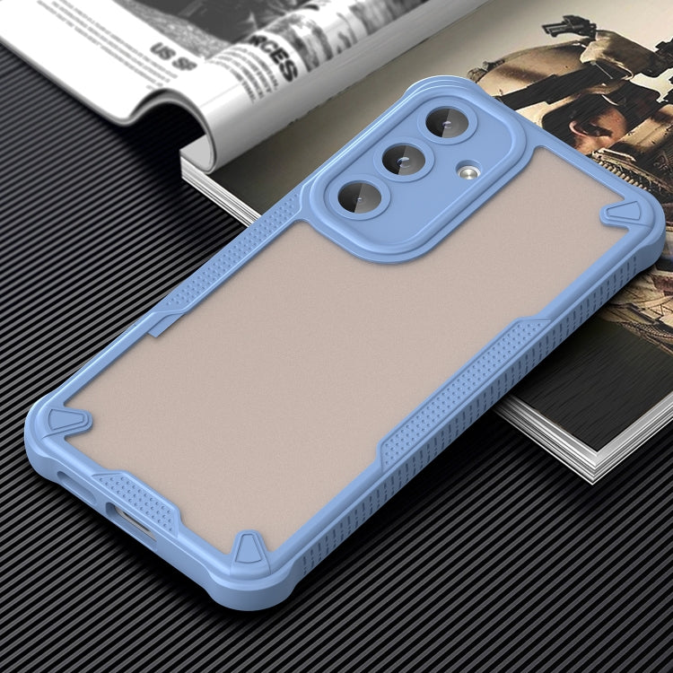 For Samsung Galaxy S25 5G Armor Glaze PC Hybrid TPU Phone Case(Blue)