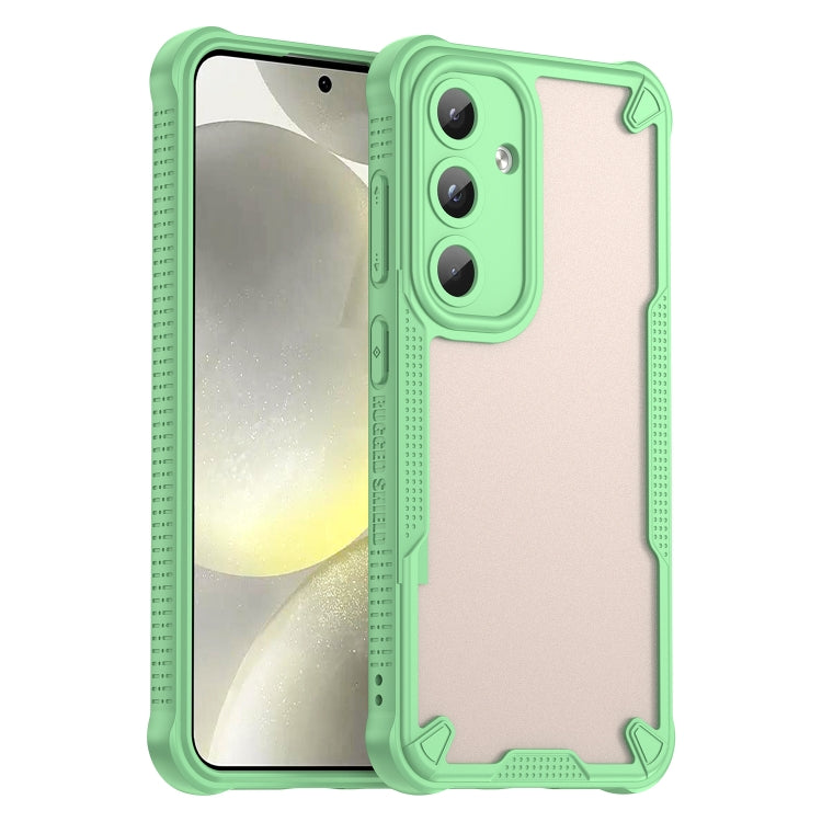 For Samsung Galaxy S25 5G Armor Glaze PC Hybrid TPU Phone Case(Green)