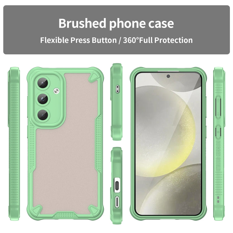 For Samsung Galaxy S25 5G Armor Glaze PC Hybrid TPU Phone Case(Green)
