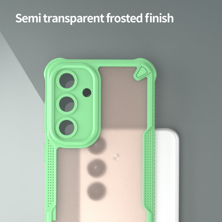 For Samsung Galaxy S25 5G Armor Glaze PC Hybrid TPU Phone Case(Green)