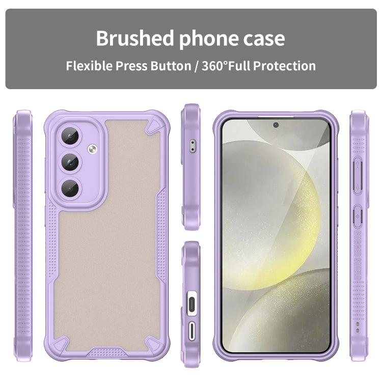 For Samsung Galaxy S25 5G Armor Glaze PC Hybrid TPU Phone Case(Purple)