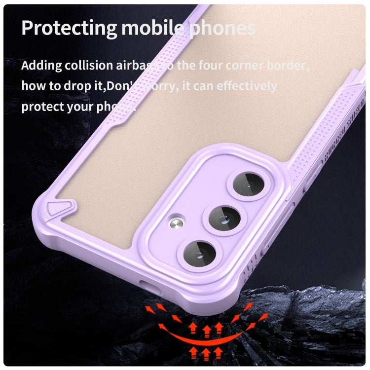 For Samsung Galaxy S25 5G Armor Glaze PC Hybrid TPU Phone Case(Purple)