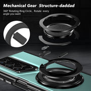 For Honor Magic V2 RSR Porsche Design Gold Medal Rotating Folding Series Ring Holder Phone Case(Royal Blue)