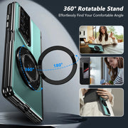 For Honor Magic V2 RSR Porsche Design Gold Medal Rotating Folding Series Ring Holder Phone Case(Royal Blue)