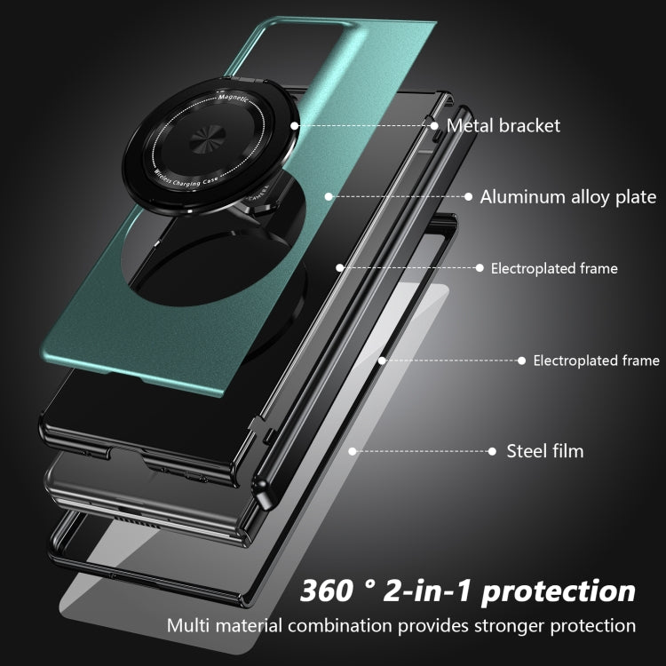 For Honor Magic V2 RSR Porsche Design Gold Medal Rotating Folding Series Ring Holder Phone Case(Royal Blue)
