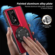 For Honor Magic V2 RSR Porsche Design Gold Medal Rotating Folding Series Ring Holder Phone Case(Red)
