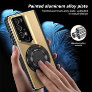 For Honor Magic V2 RSR Porsche Design Gold Medal Rotating Folding Series Ring Holder Phone Case(Gold)