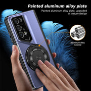 For Honor Magic V2 RSR Porsche Design Gold Medal Rotating Folding Series Ring Holder Phone Case(Blue)