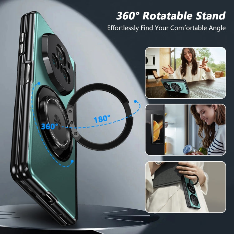 For Honor Magic V3 Gold Medal Rotating Folding Series Ring Holder Phone Case(Royal Blue)