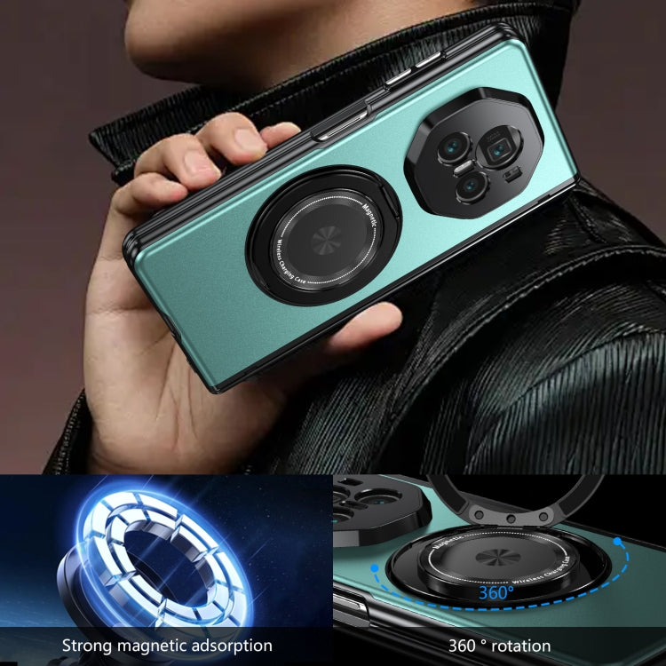 For Honor Magic V3 Gold Medal Rotating Folding Series Ring Holder Phone Case(Royal Blue)