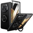 For Honor Magic V3 Gold Medal Rotating Folding Series Ring Holder Phone Case(Black) - Honor Cases by PMC TechLife | Online Shopping South Africa | PMC TechLife | Buy Now Pay Later Mobicred