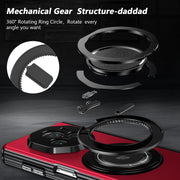 For Honor Magic V3 Gold Medal Rotating Folding Series Ring Holder Phone Case(Red)