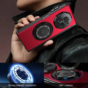 For Honor Magic V3 Gold Medal Rotating Folding Series Ring Holder Phone Case(Red)
