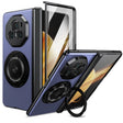 For Honor Magic V3 Gold Medal Rotating Folding Series Ring Holder Phone Case(Blue) - Honor Cases by PMC TechLife | Online Shopping South Africa | PMC TechLife | Buy Now Pay Later Mobicred