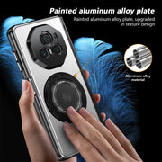 For Honor Magic V3 Gold Medal Rotating Folding Series Ring Holder Phone Case(Silver)