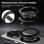 For Honor Magic V3 Gold Medal Rotating Folding Series Ring Holder Phone Case(Silver)
