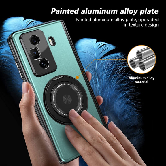 For Honor Magic Vs3 Gold Medal Rotating Folding Series Ring Holder Phone Case(Royal Blue)