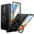 For Honor Magic Vs3 Gold Medal Rotating Folding Series Ring Holder Phone Case(Black) - Honor Cases by PMC TechLife | Online Shopping South Africa | PMC TechLife | Buy Now Pay Later Mobicred