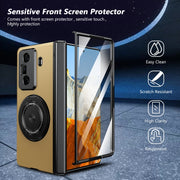 For Honor Magic Vs3 Gold Medal Rotating Folding Series Ring Holder Phone Case(Gold)
