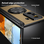 For Honor Magic Vs3 Gold Medal Rotating Folding Series Ring Holder Phone Case(Gold)