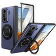 For Honor Magic Vs3 Gold Medal Rotating Folding Series Ring Holder Phone Case(Blue) - Honor Cases by PMC TechLife | Online Shopping South Africa | PMC TechLife | Buy Now Pay Later Mobicred