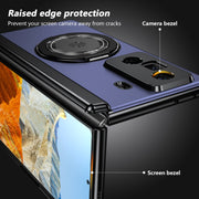 For Honor Magic Vs3 Gold Medal Rotating Folding Series Ring Holder Phone Case(Blue)