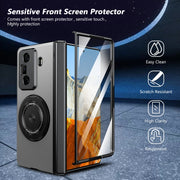 For Honor Magic Vs3 Gold Medal Rotating Folding Series Ring Holder Phone Case(Silver)