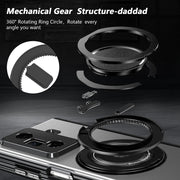 For Honor Magic Vs3 Gold Medal Rotating Folding Series Ring Holder Phone Case(Silver)