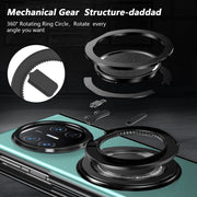 For Huawei Mate X5 Gold Medal Rotating Folding Series Ring Holder Phone Case(Royal Blue)