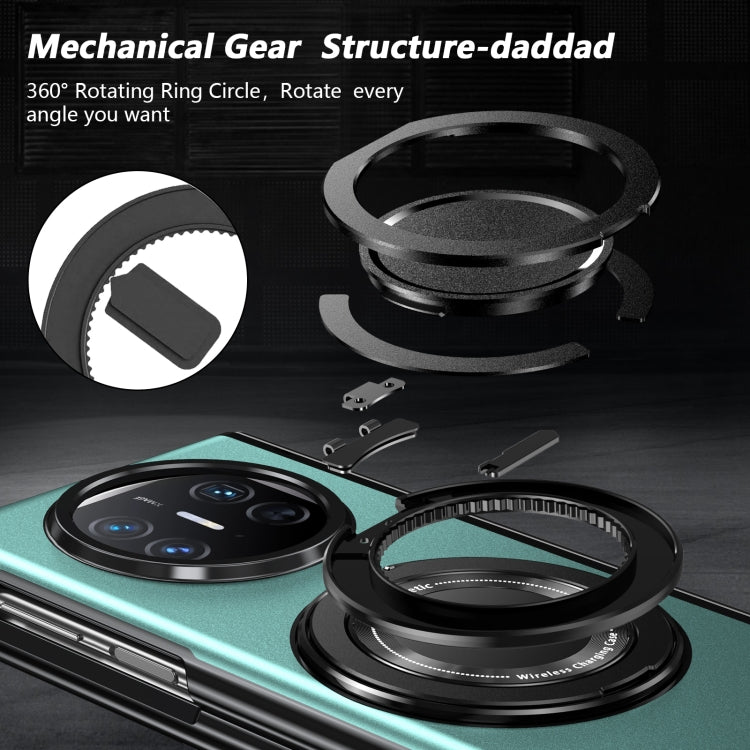 For Huawei Mate X5 Gold Medal Rotating Folding Series Ring Holder Phone Case(Royal Blue)