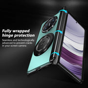 For Huawei Mate X5 Gold Medal Rotating Folding Series Ring Holder Phone Case(Royal Blue)