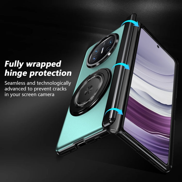 For Huawei Mate X5 Gold Medal Rotating Folding Series Ring Holder Phone Case(Royal Blue)