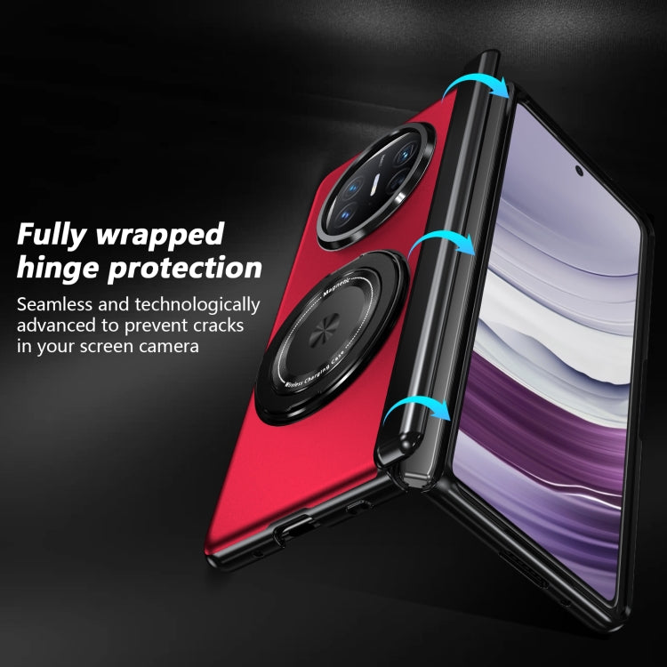 For Huawei Mate X5 Gold Medal Rotating Folding Series Ring Holder Phone Case(Red)
