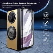 For Huawei Mate X5 Gold Medal Rotating Folding Series Ring Holder Phone Case(Gold)