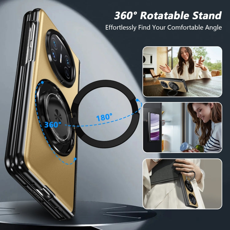 For Huawei Mate X5 Gold Medal Rotating Folding Series Ring Holder Phone Case(Gold)