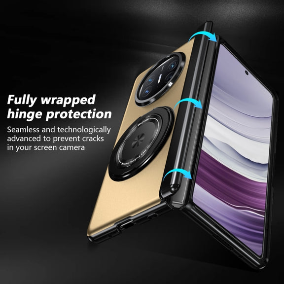 For Huawei Mate X5 Gold Medal Rotating Folding Series Ring Holder Phone Case(Gold)