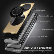 For Huawei Mate X5 Gold Medal Rotating Folding Series Ring Holder Phone Case(Gold)