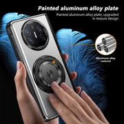 For Huawei Mate X5 Gold Medal Rotating Folding Series Ring Holder Phone Case(Silver)