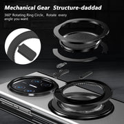 For Huawei Mate X5 Gold Medal Rotating Folding Series Ring Holder Phone Case(Silver)