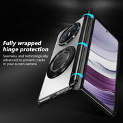 For Huawei Mate X5 Gold Medal Rotating Folding Series Ring Holder Phone Case(Silver)