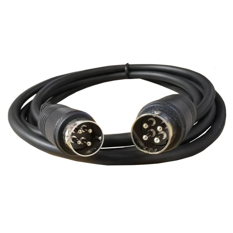 MD DIN 4 Pin Male to Male AC/DC Power Audio Adapter Cable, Length:5m(Black)