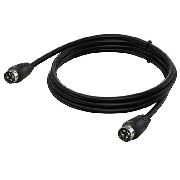 MD DIN 4 Pin Male to Male AC/DC Power Audio Adapter Cable, Length:5m(Black)