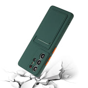 For Samsung Galaxy S25 Ultra 5G Card Slot Design Shockproof TPU Phone Case(Dark Green)