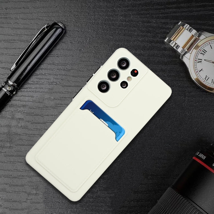 For Samsung Galaxy S25 Ultra 5G Card Slot Design Shockproof TPU Phone Case(White)